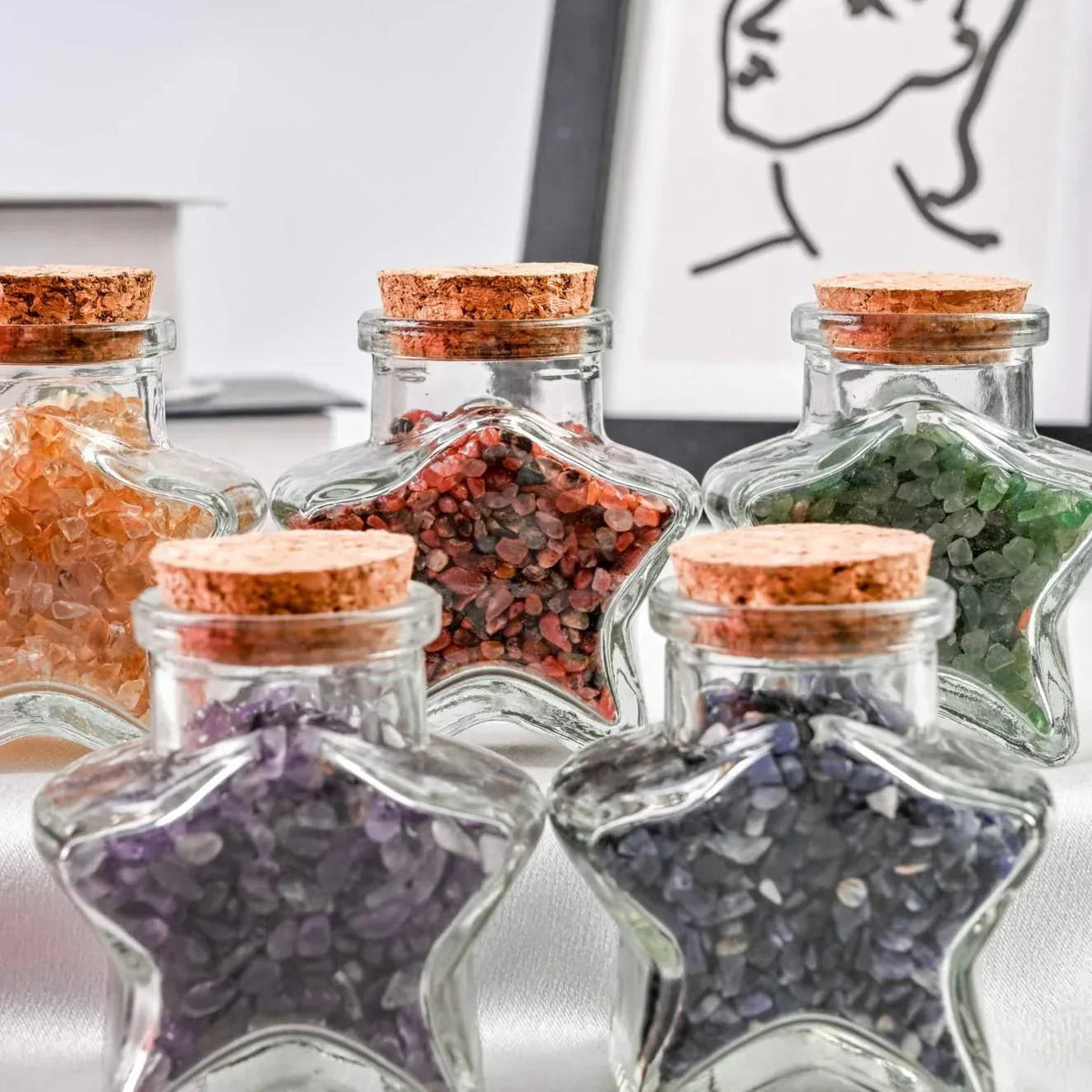 Five-pointed Star Gravel Wishing Bottle|CrystalHola