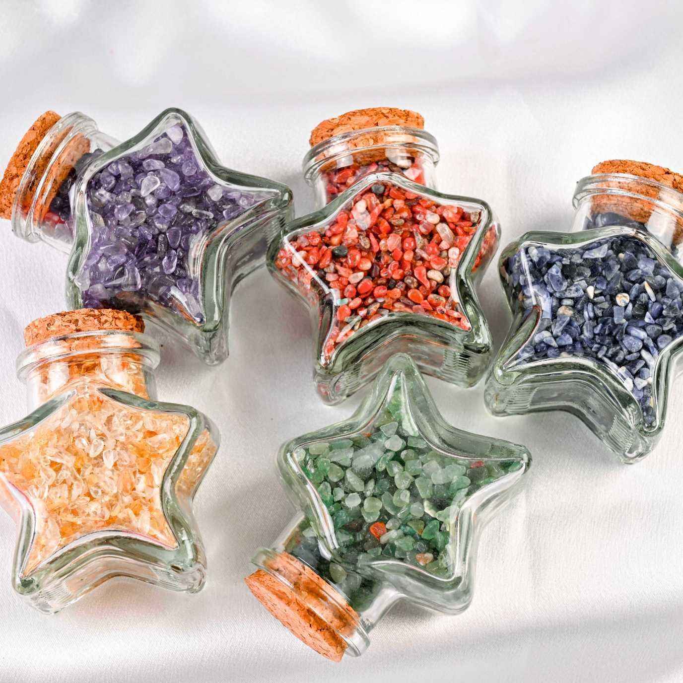 Five-pointed Star Gravel Wishing Bottle|CrystalHola