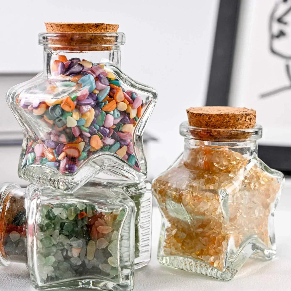 Five-pointed Star Gravel Wishing Bottle|CrystalHola