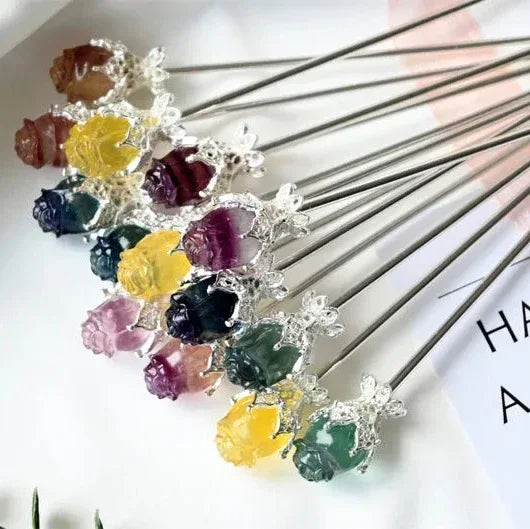 Jewelry Fluorite Hairpin|CrystalHola