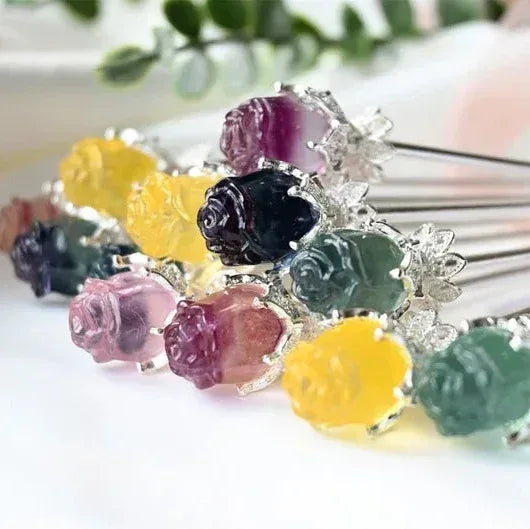 Jewelry Fluorite Hairpin|CrystalHola