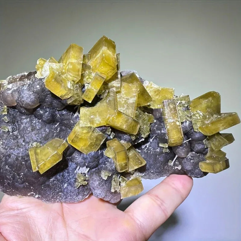 60-480g Golden Barite Mineral|CrystalHola