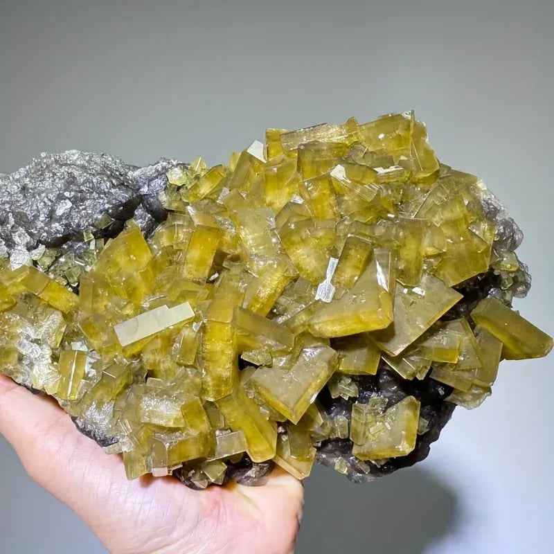 60-480g Golden Barite Mineral|CrystalHola
