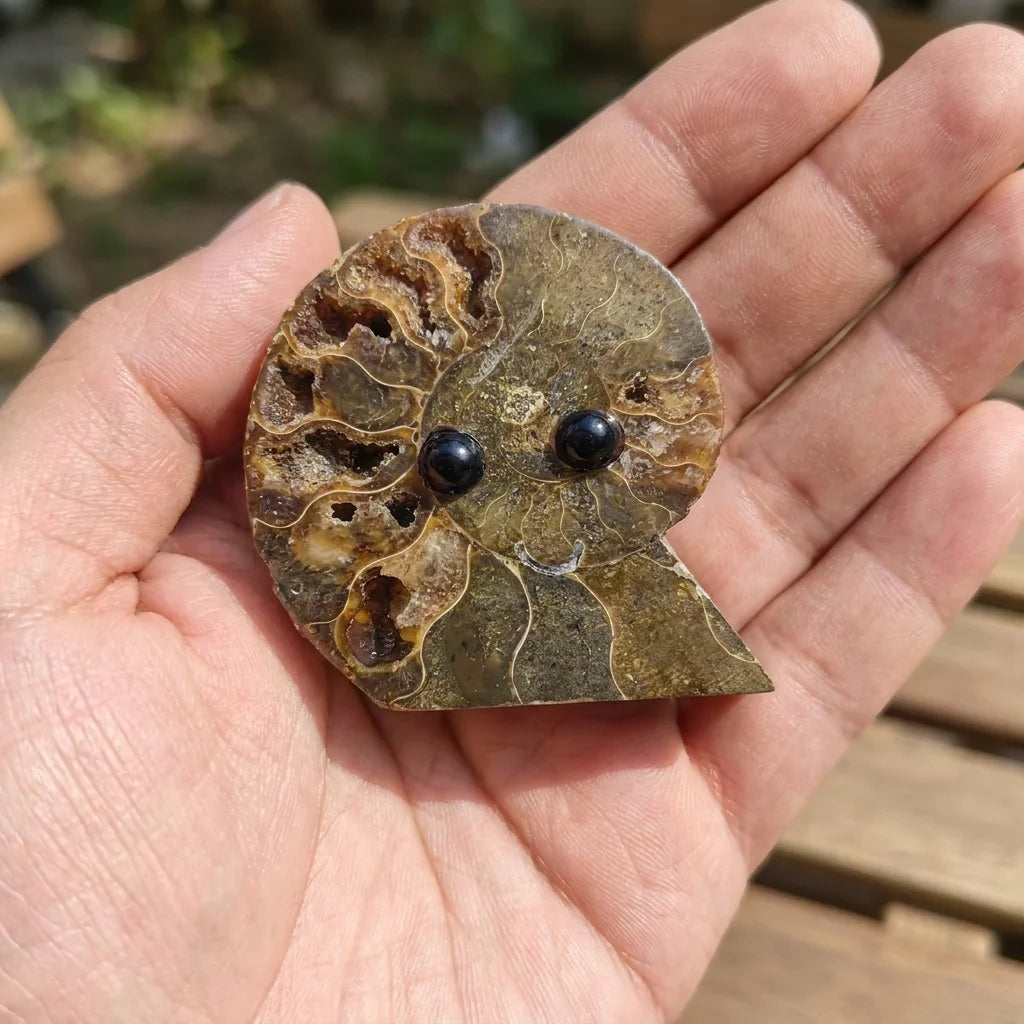 Agate Fossil Table Pet Carving for Desk Decor and Gifting
