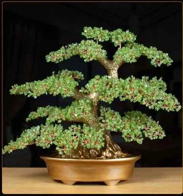 Natural Crystal Gemstone Fortune Money Tree 38cm Bonsai Tree |CrystalHola