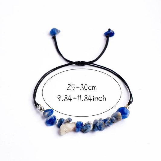 Natural Crystal Chip Birth Month Bracelet - CrystalHola