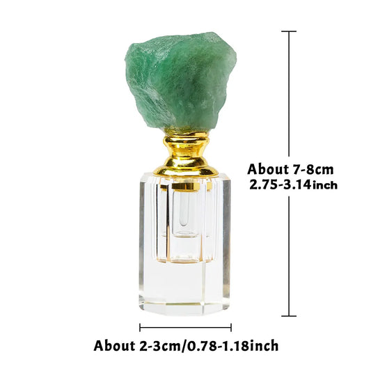Crystal Raw Stone Perfume Bottle Cap - CrystalHola
