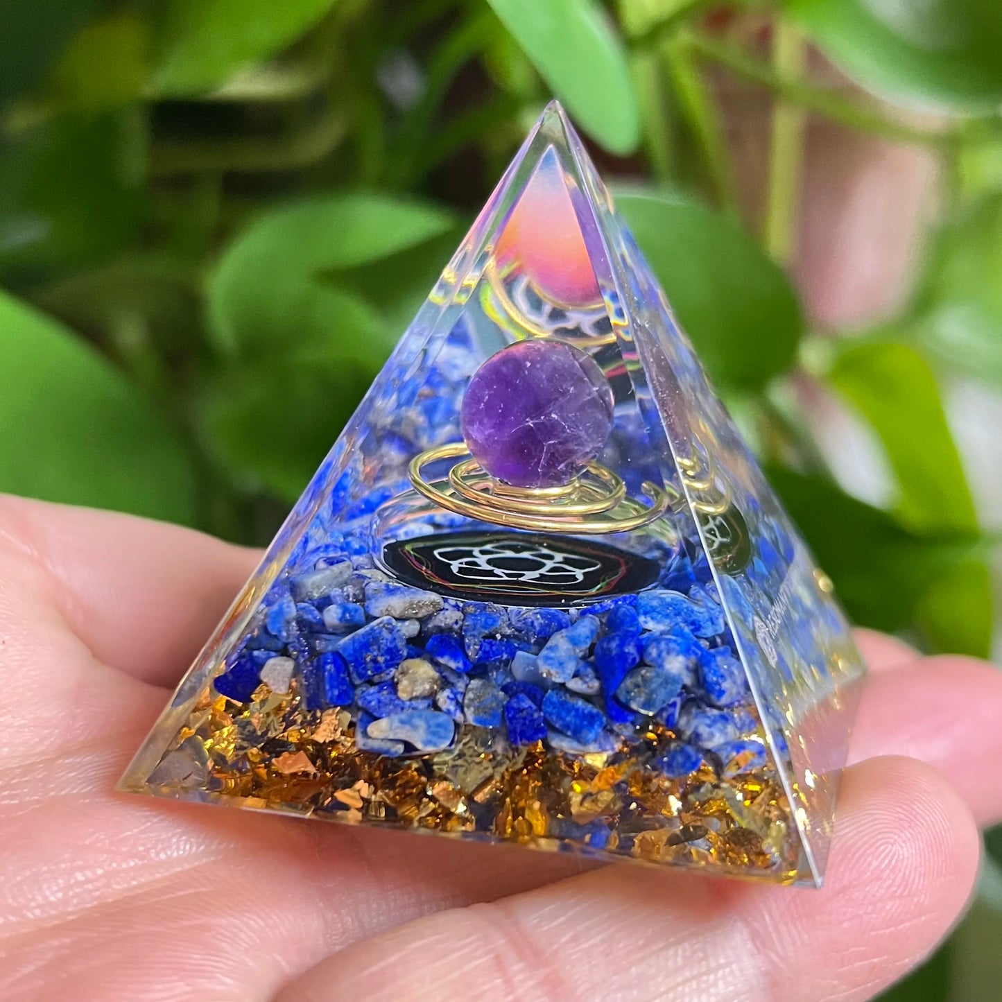 Crystal Pyramid Zodiac Orgonite
