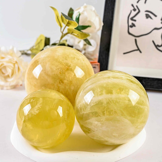 Lemon Citrine Sphere - CrystalHola