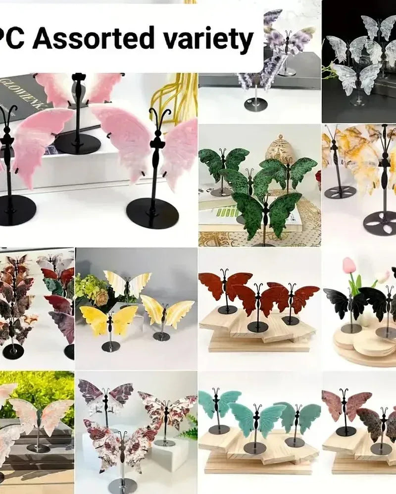 Muti Material Butterfly Wing Carving|CrystalHola