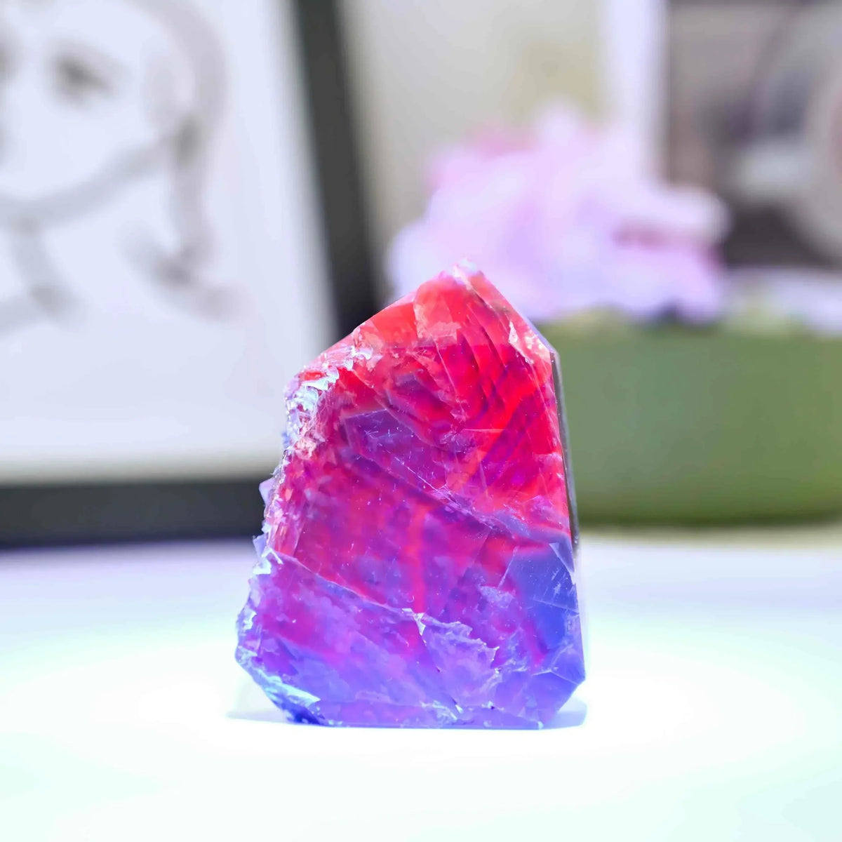 Red Rose Mineral Tower|CrystalHola