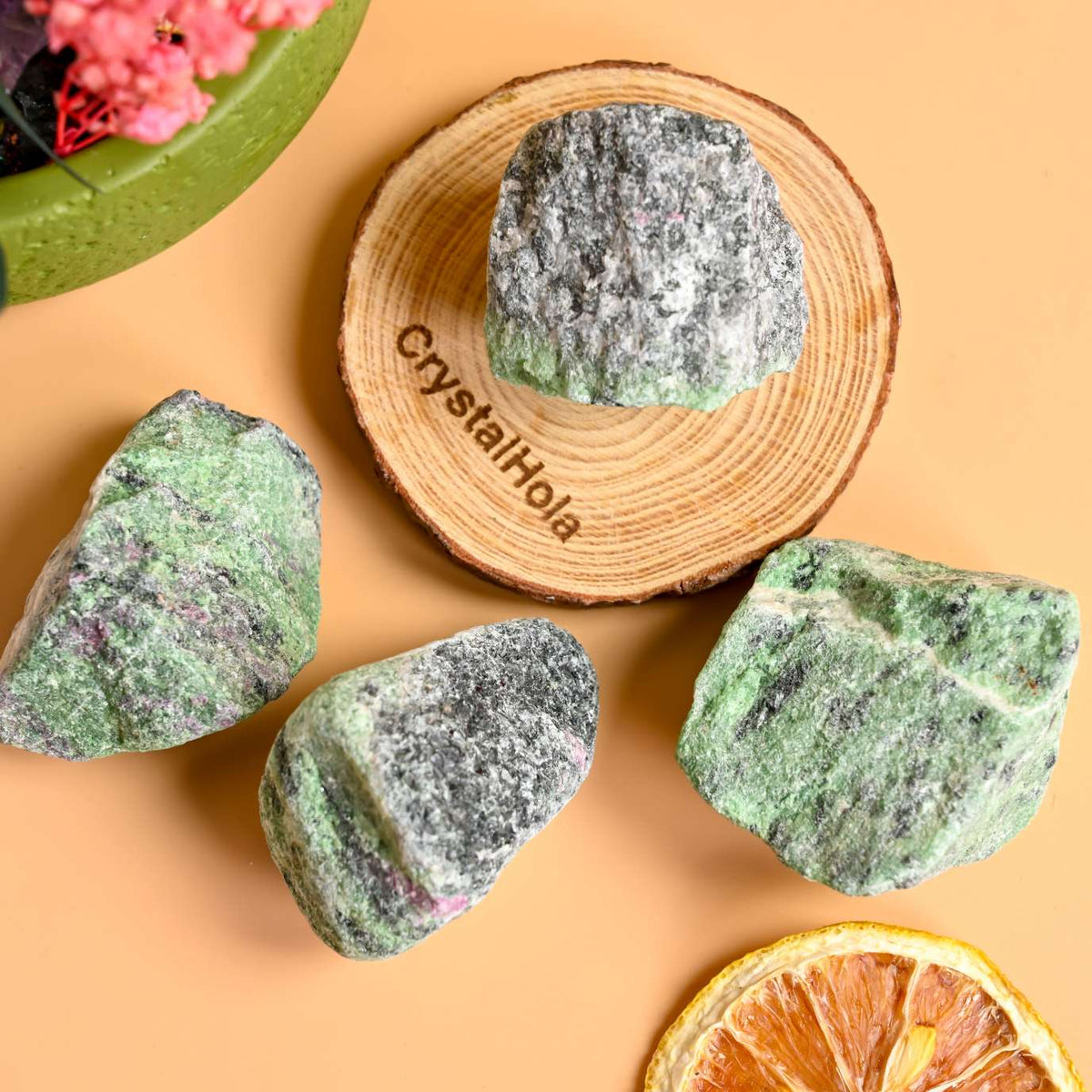Ruby in Zoisite Raw Stone|CrystalHola