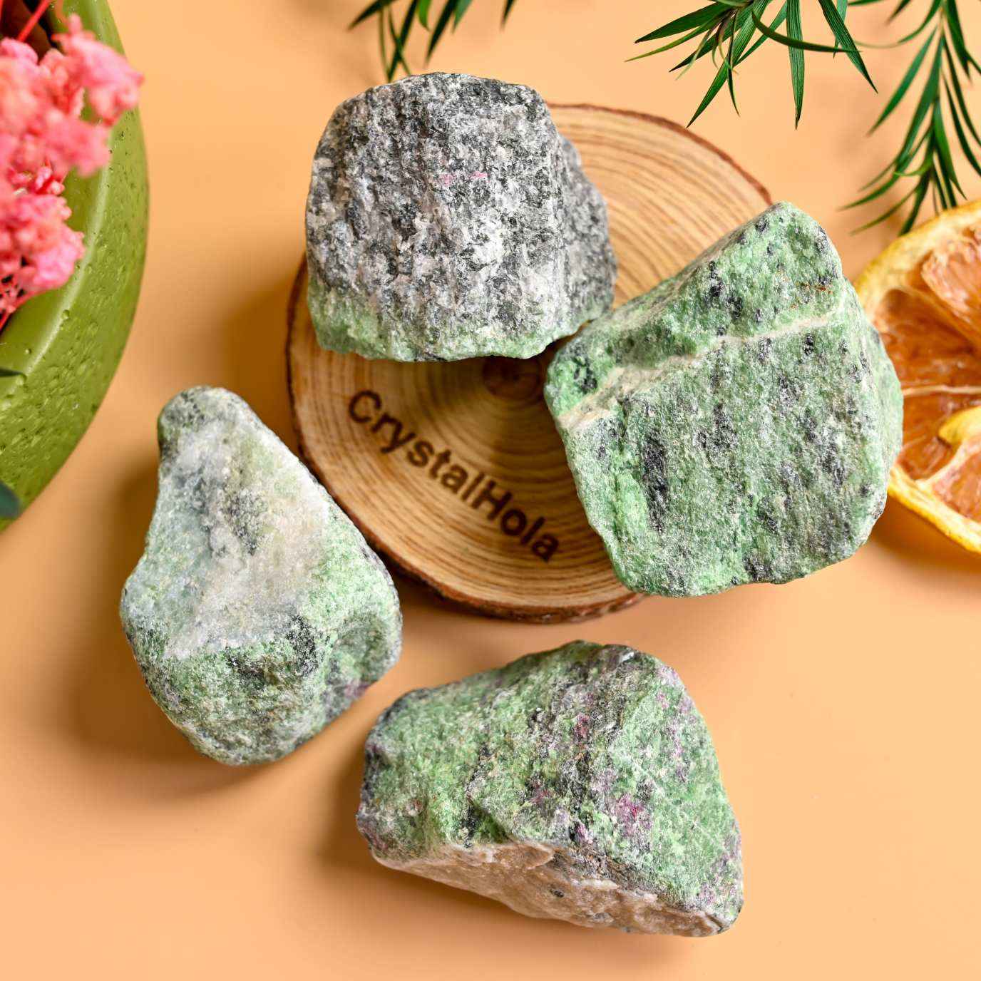 Ruby in Zoisite Raw Stone|CrystalHola