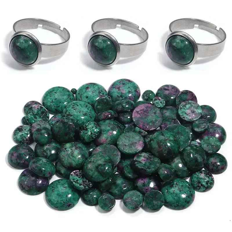 Ruby in Zoisite Round Disc