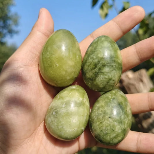 Natural Serpentine Jade Egg - CrystalHola