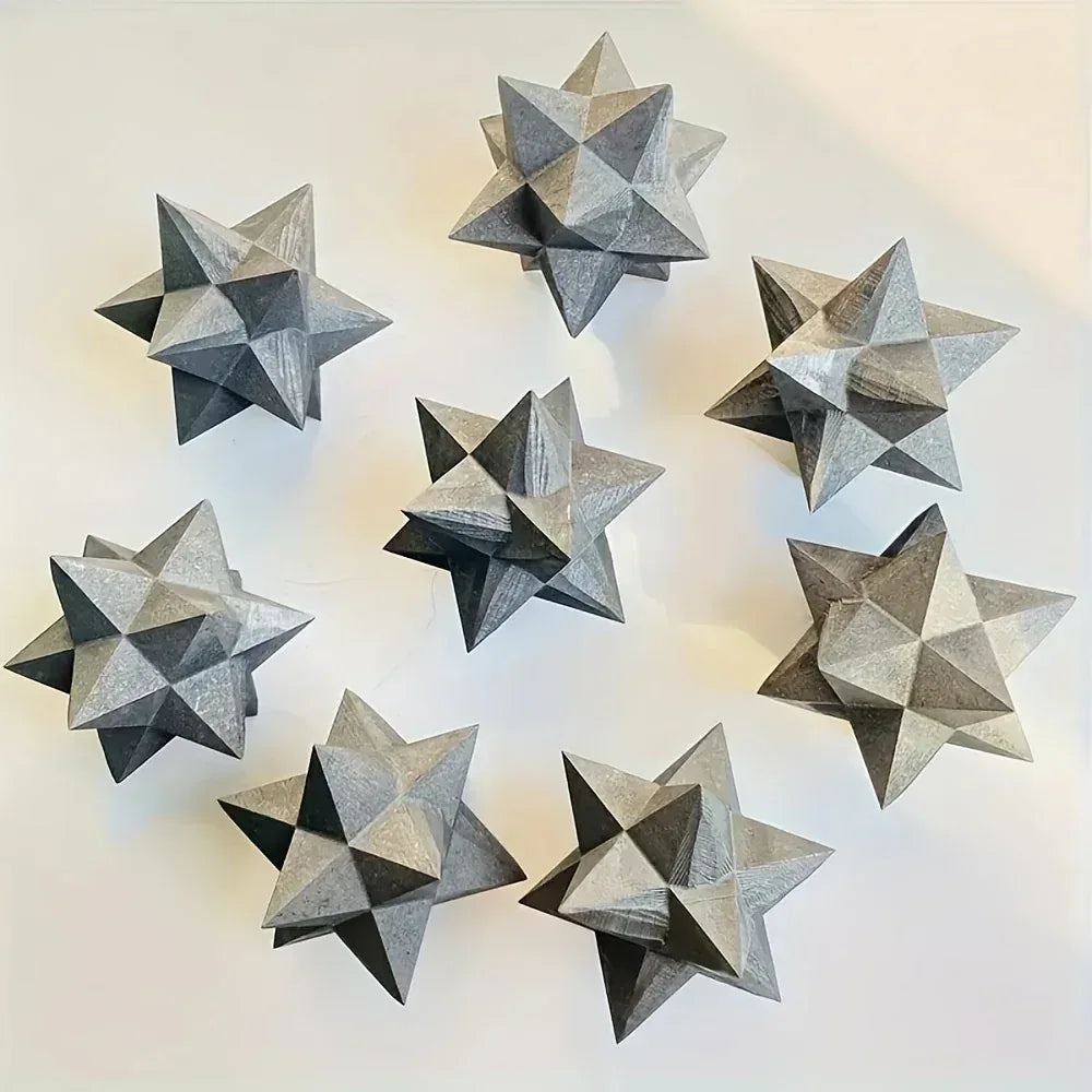 2.36-3.15in Shungite Merkaba Star Carving|CrystalHola