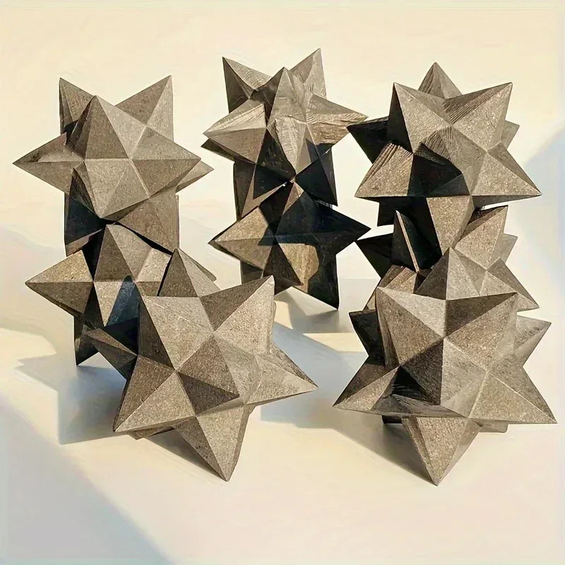 2.36-3.15in Shungite Merkaba Star Carving|CrystalHola