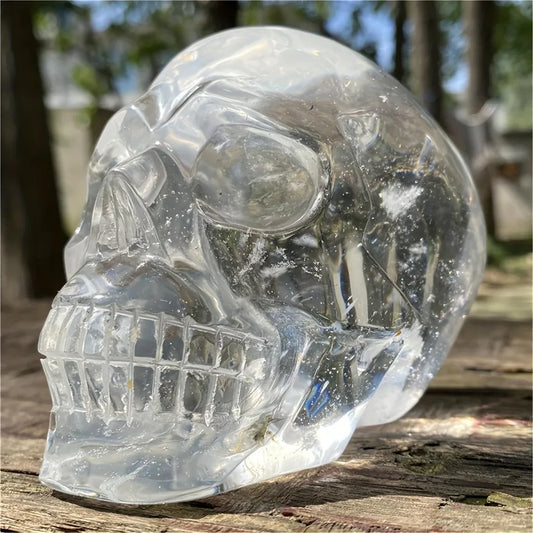 Lab Clear Rose Quartz Skulls - CrystalHola