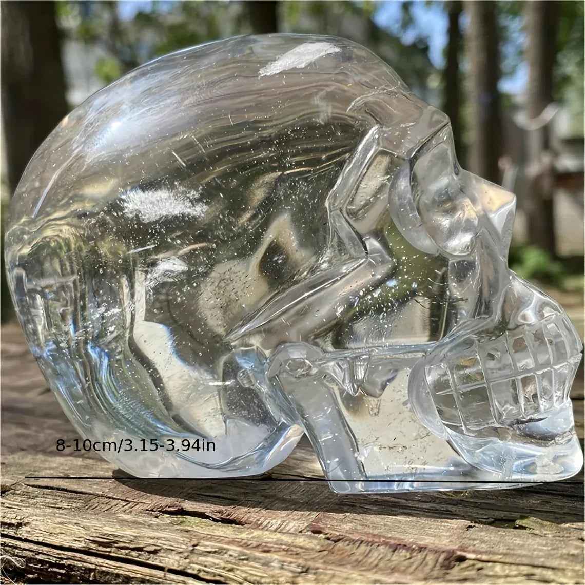 3.54-3.94in Lab Clear Rose Quartz Skulls