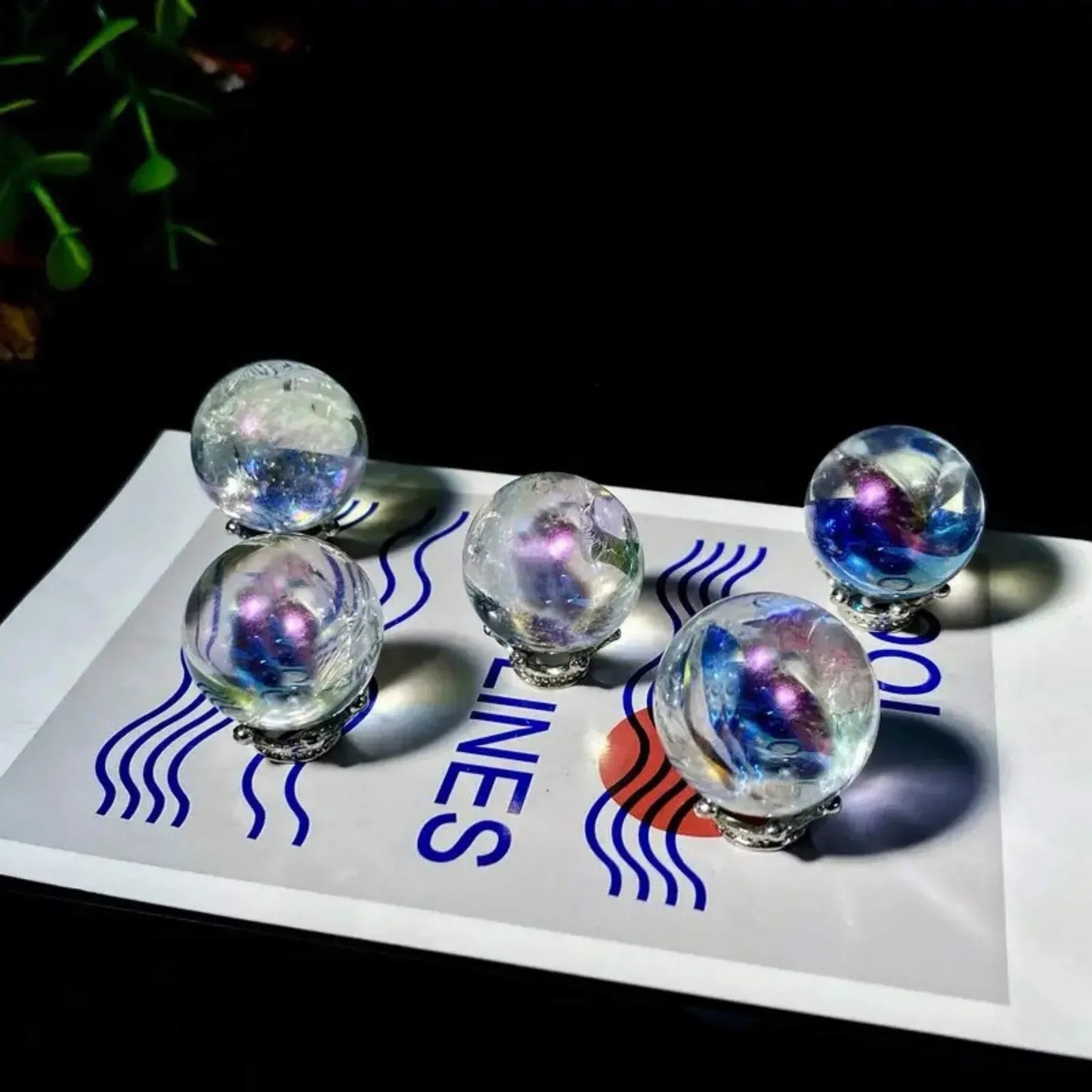 2-2.5cm Small Clear Quartz Sphere Rainbow|CrystalHola