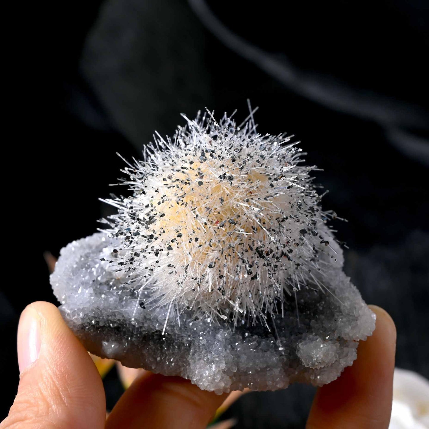 Sphalerite Mineral with Needle Sphere - CrystalHola
