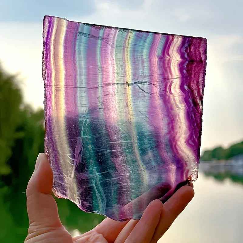 Three Color Fluorite Slab