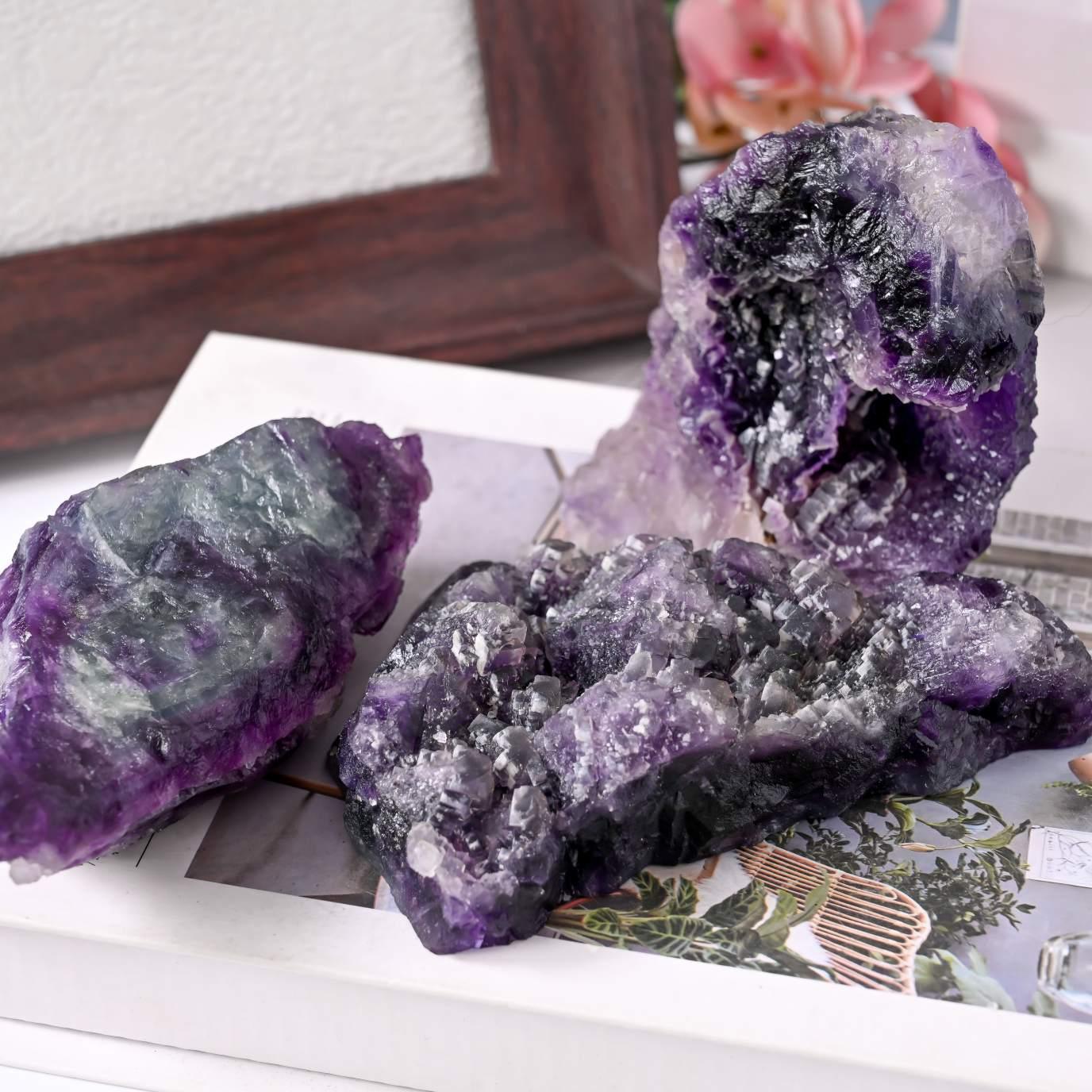 Three Color Fluortie Mineral - CrystalHola