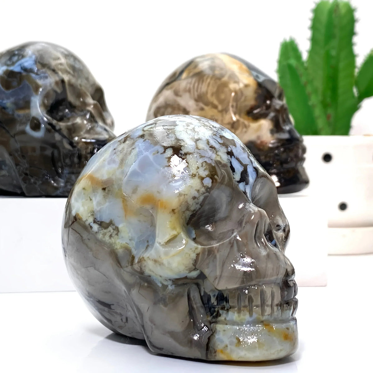 Volcanic Agate Skull