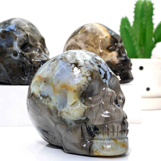 Volcanic Agate Skull