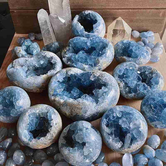 WholesaleBulkBlueCelestiteClusterGeode_2 - CrystalHola