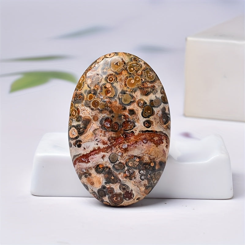 Leopard Print Stone Handlepiece Palm Stone