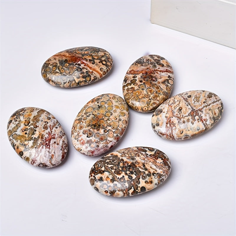 Leopard Print Stone Handlepiece Palm Stone