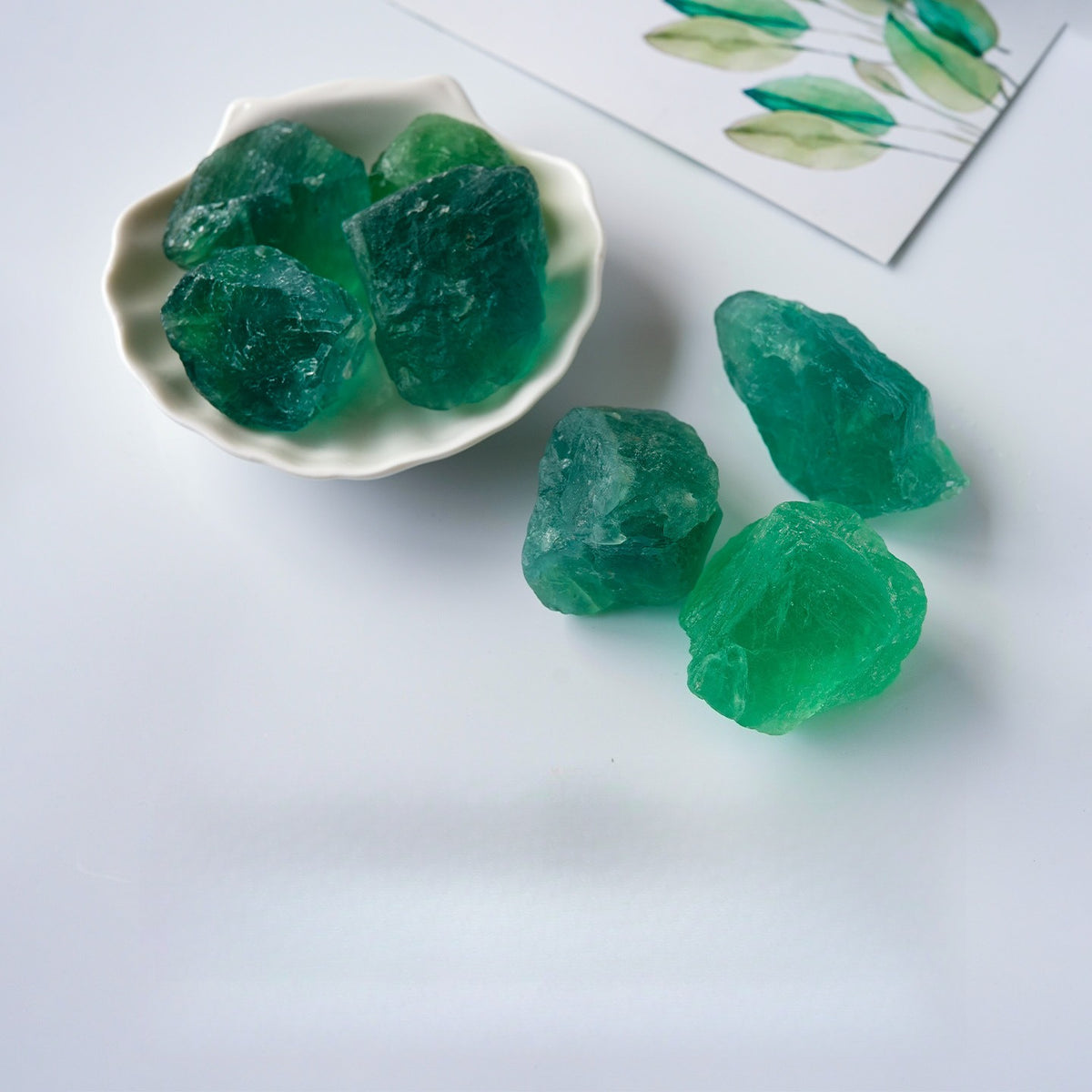 Green Fluorite Raw Stone for Gifts Bulk