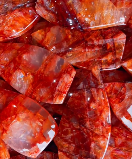 Red Fire Quartz Water Drop Freeform