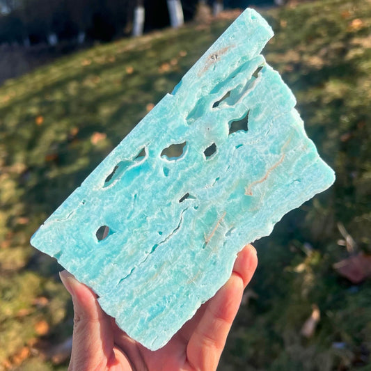 Natural Hemimorphite Slice Mineral Specimen for Home Decor