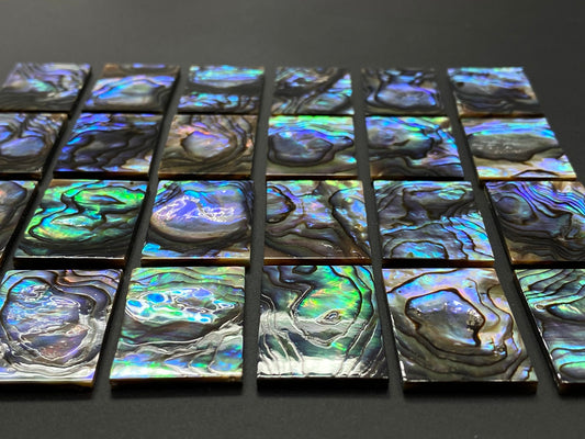 Natural Abalone Shell Rectangle Flat for DIY Jewelry and Crafts