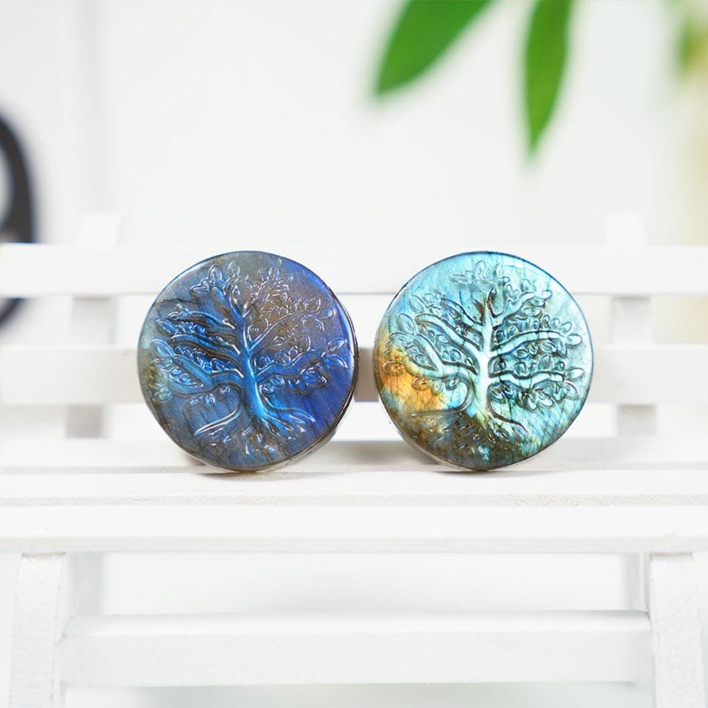 Labradorite Tree of Life Carving
