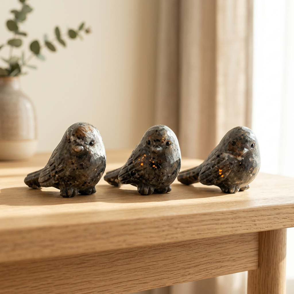 Natural Yooperlite Bird Figurine for Freedom and Decor