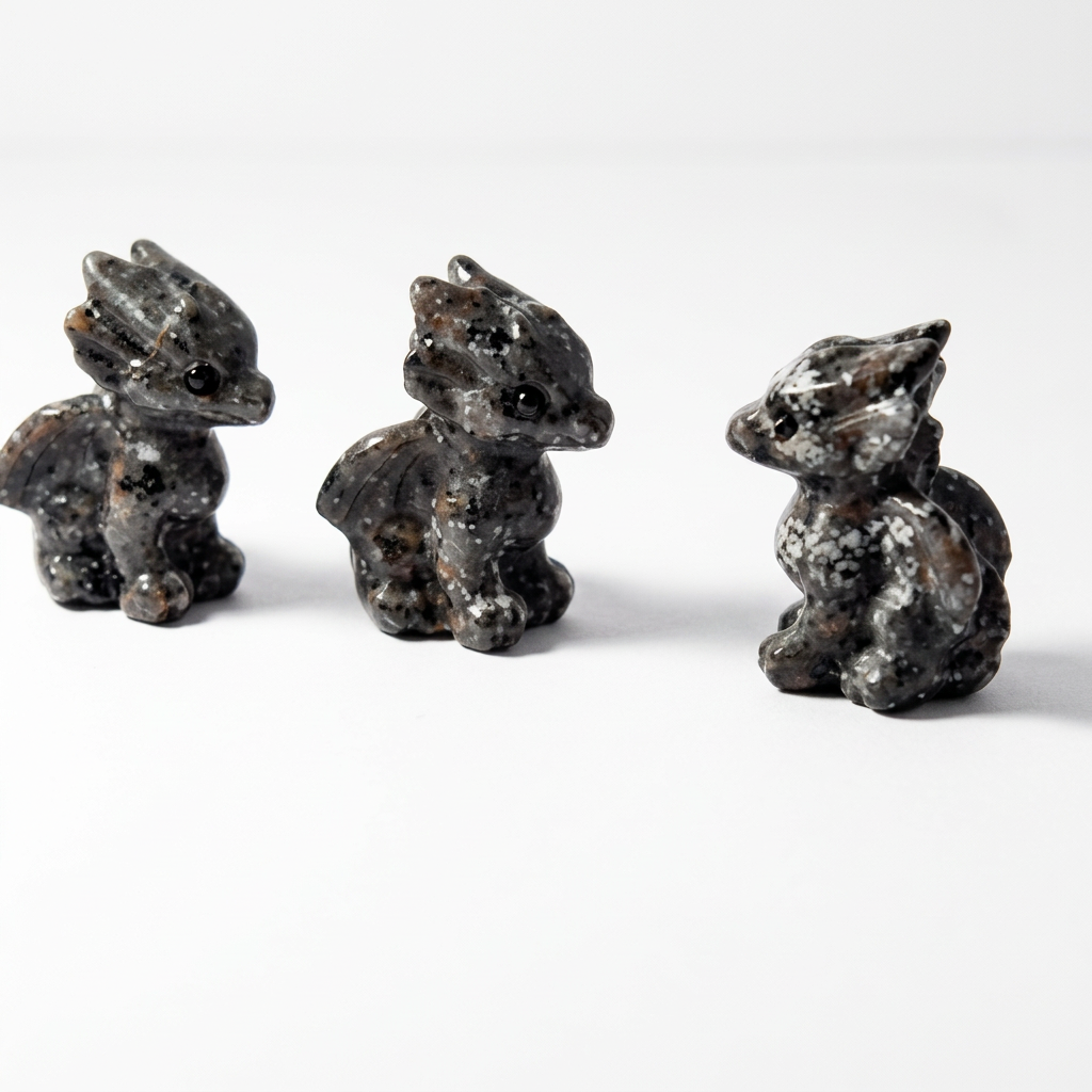 Natural Yooperlite Dragon Figurine for Power and Protection