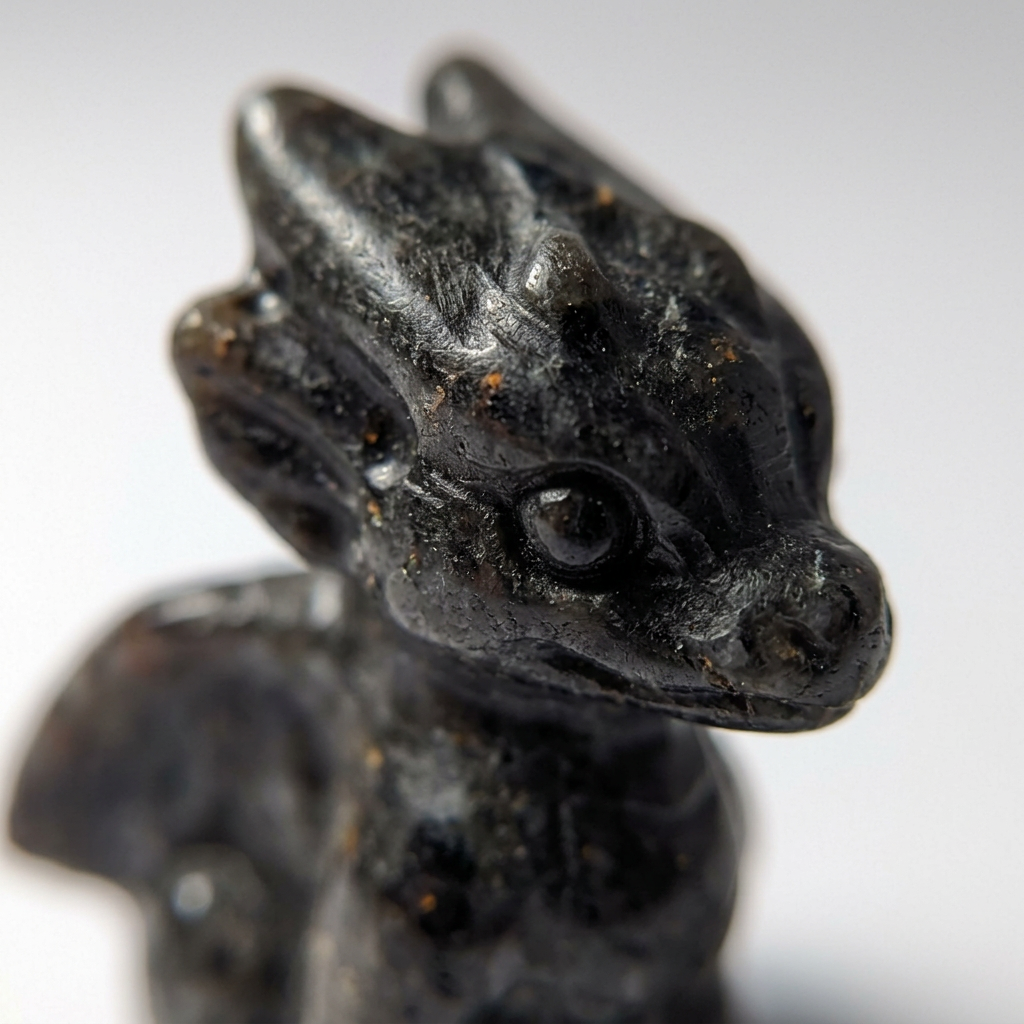 Natural Yooperlite Dragon Figurine for Power and Protection