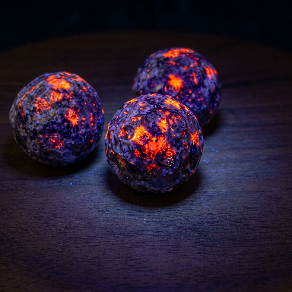 Natural Yooperlite Moon Relief Sphere for Meditation and Decor