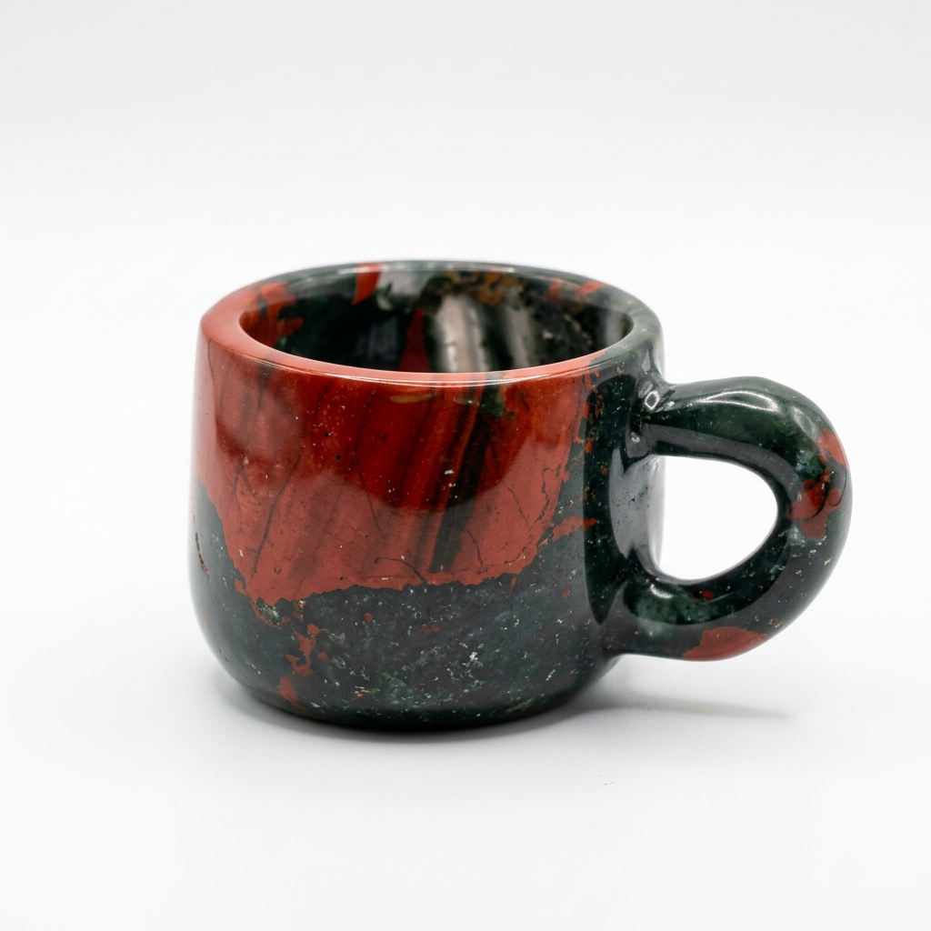 Natural African Bloodstone Cup Carving