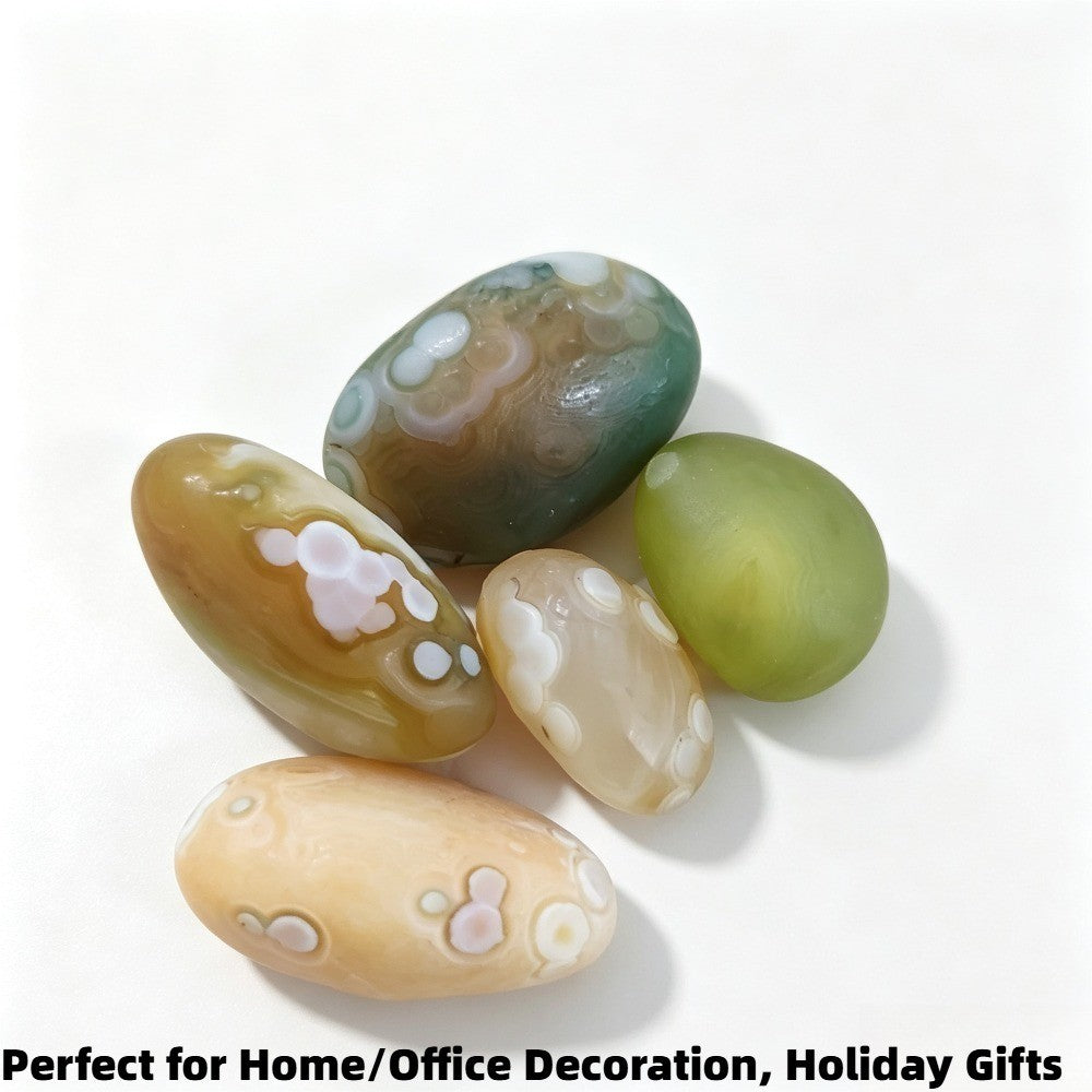Natural Eye Agate Tumbled Stones for Decor