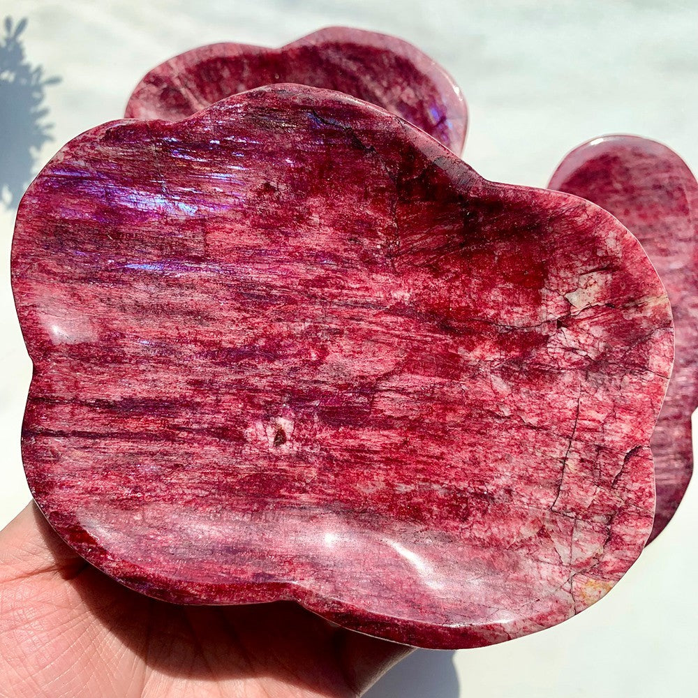 200-400g Red Moonstone Freeform Bowl|CrystalHola