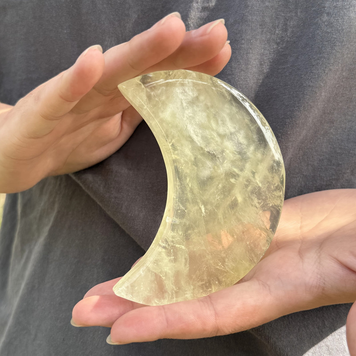 Citrine Moon Carving - CrystalHola