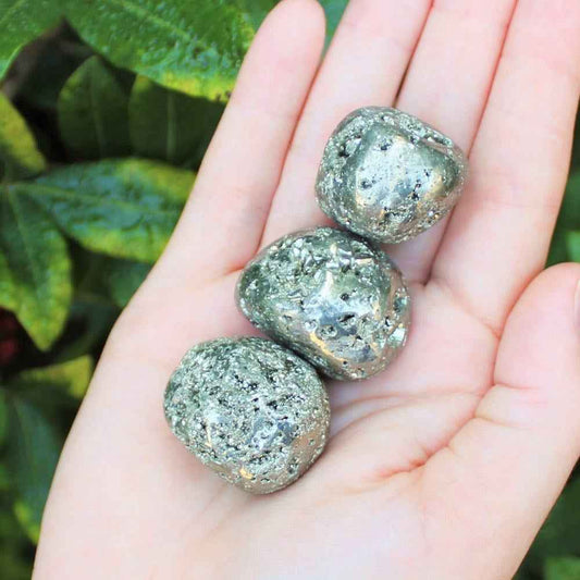 0.78-1.18in Pyrite Tumble Stone|CrystalHola Wholesale