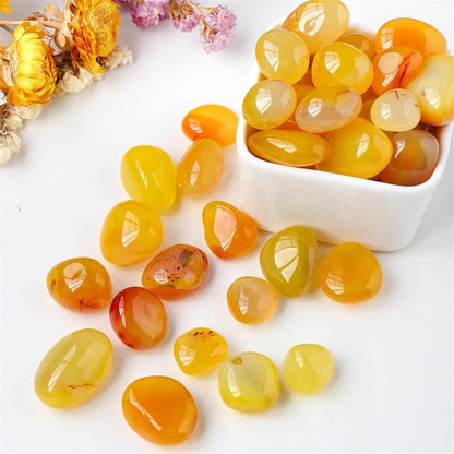 Pierre Roulée d'Agate Jaune 2-3 cm|CrystalHola Vente en Gros