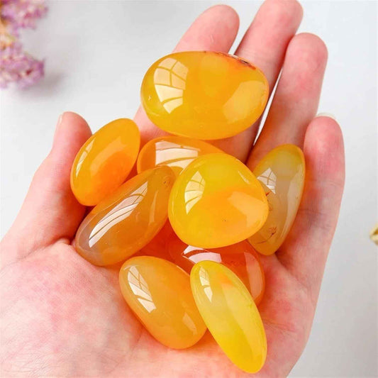 0.78-1.18in Yellow Agate Tumble Stone|CrystalHola Wholesale