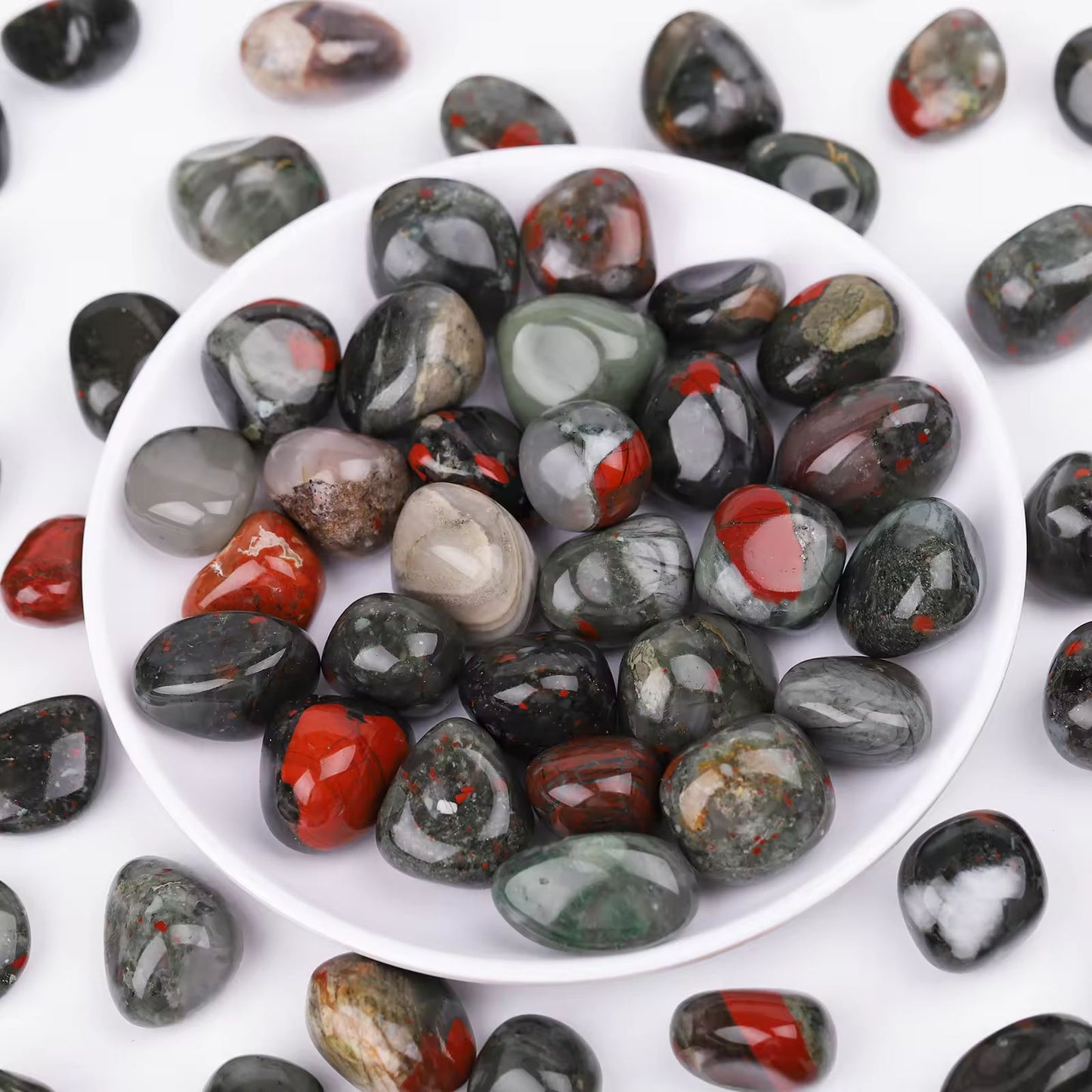 0.78-2.36in Pierre roulée d'héliotrope africain|Vente en gros CrystalHola