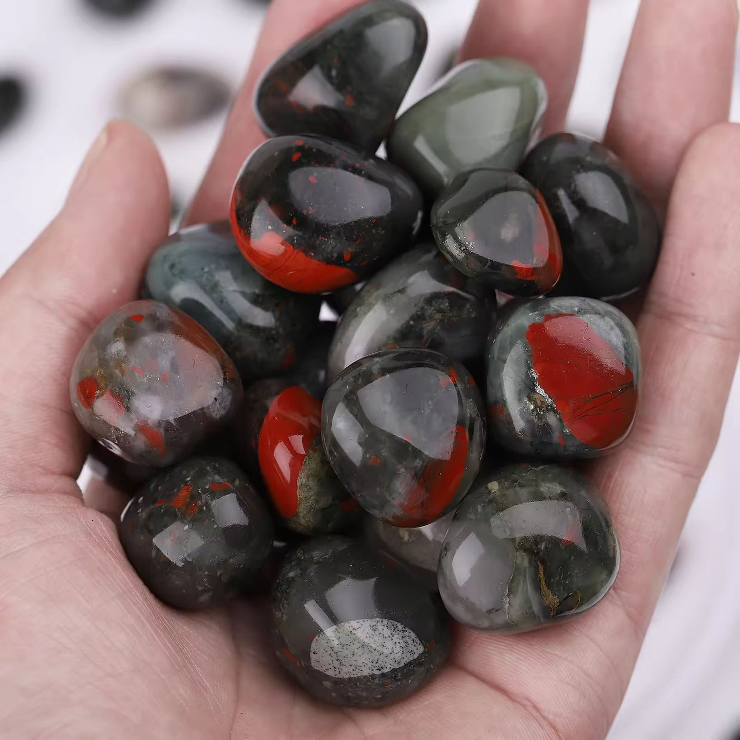 0.78-2.36in Pierre roulée d'héliotrope africain|Vente en gros CrystalHola